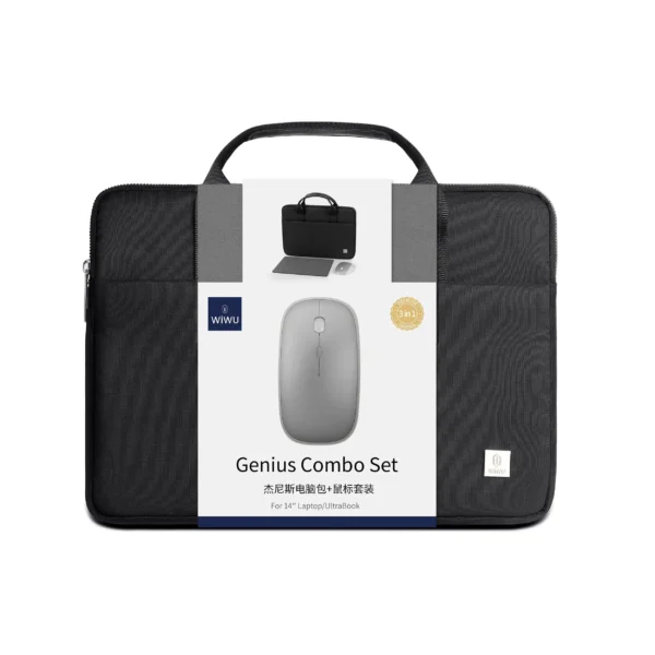 حقيبة WIWU GENIUS COMBO SET Laptop 3 in 1 sets laptop bags& Mouse& Mouse