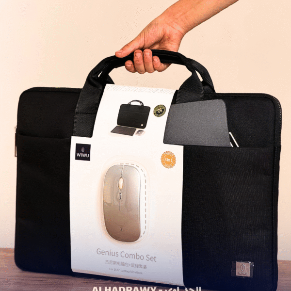 حقيبة لابتوب WiWU مع ماوس (Genius Combo Set)